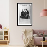 Historic Framed Print, [Caloric house pumping engine],  17-7/8" x 21-7/8"