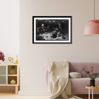 Historic Framed Print, [Pocahontas saving Captain John Smith from execution],  17-7/8" x 21-7/8"