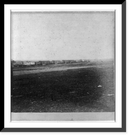 Historic Framed Print, Construction train west of Fort Hayes, Kansas.,  17-7/8" x 21-7/8"