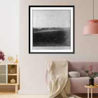 Historic Framed Print, Construction train west of Fort Hayes, Kansas.,  17-7/8" x 21-7/8"