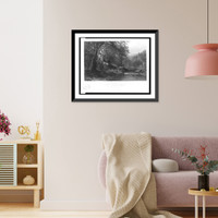 Historic Framed Print, The Adirondack Woods.J.M. Hart N.A. ; R. Hinshelwood.,  17-7/8" x 21-7/8"