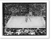 Historic Framed Print, [Dempsey and Carpentier boxing in ring],  17-7/8" x 21-7/8"