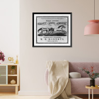 Historic Framed Print, Roberts' Horse Powders,  17-7/8" x 21-7/8"
