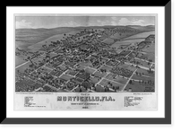 View of Monticello, Fla. County-seat of Jefferson Cy. 1885, Vintage Poster