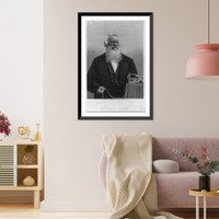 Historic Framed Print, [Samuel Finley Breese Morse, 1791-1872, half length, facing slightly right, beside his telegraph],  17-7/8" x 21-7/8"