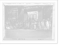 Historic Framed Print, Strikers awaiting pay,  17-7/8" x 21-7/8"