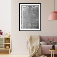 Historic Framed Print, [3 New York Times headlines of famous trials: John Brown trial verdict],  17-7/8" x 21-7/8"