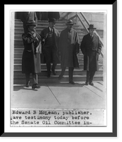 Edward B. McLean with his attorneys Wilton J. Lambert, John Major and William E. Leahy, Vintage Print