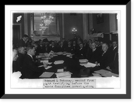 Historic Framed Print, Edward L. Doheny testifying before the Senate Comm. investigating the Tea Pot Oil Leases,  17-7/8" x 21-7/8"
