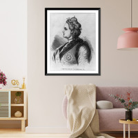 Historic Framed Print, [Catharine II, Empress of Russia, 1729-1796, head and shoulders, left profile],  17-7/8" x 21-7/8"