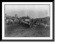 Historic Framed Print, [U.S. Army wagon in train in Mexico, 1916(?)],  17-7/8" x 21-7/8"