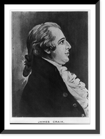 James Craik, 1730-1814, head and shoulders portrait, right profile, Historic Print