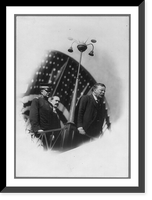 Historic Framed Print, [Theodore Roosevelt, half length, speaking, facing right, with others behind him],  17-7/8" x 21-7/8"