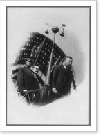 Historic Framed Print, [Theodore Roosevelt, half length, speaking, facing right, with others behind him],  17-7/8" x 21-7/8"