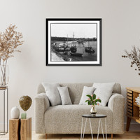 Small craft at anchor, Vineyard Haven, Mass, Antique Wall Art