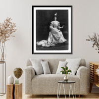 Mrs. Thomas F. Walsh, full-length portrait, seated, wearing long gown, facing left, Vintage Poster