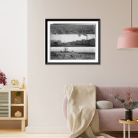 Historic Framed Print, [3 views: (1) cotton field (2) cotton gin (3) men, women, and many bales of cotton in front of cotton gin],  17-7/8" x 21-7/8"