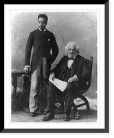 Frederick Douglass, full length, seated beside grandson, facing front Classic, Historic Reproduction