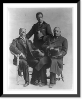 Historic Framed Print, [2 sons (Charles and Lewis) seated, grandson standing],  17-7/8" x 21-7/8"