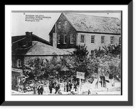 Newspaper publishing office of the National Intelligencer, 9th & E Streets, N.W., Washington, D.C. Classic, Antique Print
