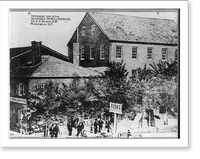 Newspaper publishing office of the National Intelligencer, 9th & E Streets, N.W., Washington, D.C. Classic, Antique Print