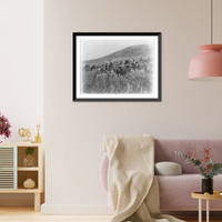 Historic Framed Print, [American military installations and activities in the Philippine Islands, ca. 1885 to 1925: Troops resting in field, while on march to Marahui, near P[-]olid on Lake Lanao, Mindanao, P.I.],  17-7/8" x 21-7/8"