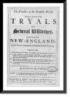 Historic Framed Print, [Title page - no illus. of Triyals of...Witches... by Cotton Mather],  17-7/8" x 21-7/8"