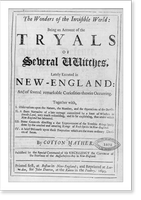 Historic Framed Print, [Title page - no illus. of Triyals of...Witches... by Cotton Mather],  17-7/8" x 21-7/8"