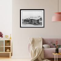 Sand Hill Supply Company, a covered wagon with a butchered hog swinging from back end, Southern Pines, N.C, Vintage Wall Art
