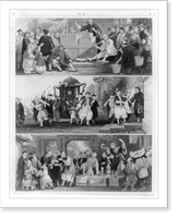 Historic Framed Print, [Fig. 1 Chinese puppet-show; fig. 2 Chinese mandarin visiting; fig. 3 Chinese quack],  17-7/8" x 21-7/8"