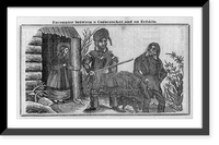 Historic Framed Print, Encounter between a corncracker and an eelskin,  17-7/8" x 21-7/8"