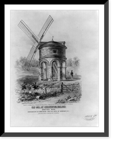 Old mill at Chesterton, England. Erected 1632. Resembling in structure the old mill at Newport, R.I. Classic, Vintage Print