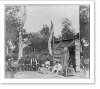 Historic Framed Print, Hotel de Dutton! State line Kansas, 284 miles west of St. Louis, Mo.,  17-7/8" x 21-7/8"