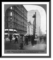 Historic Framed Print, Randolph Street, showing Iroquois Theatre, Chicago,  17-7/8" x 21-7/8"