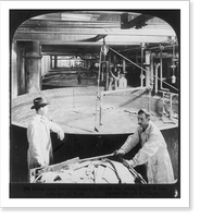Chicago - Meat Packing Industry - Swift & Co.'s Packing House: great soup kettles - capacity 350,000 lbs. each, Vintage Print