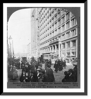 Marshall Field's Great Store and the Masonic Temple, State and Randolph Sts., Chicago, Antique Print