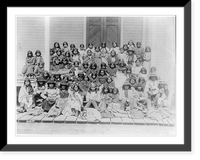 Historic Framed Print, [Ciricahua Apaches at the Carlisle Indian School, Penna., 188-?: as they looked upon arrival at the School],  17-7/8" x 21-7/8"