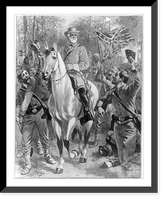 Robert E. Lee at Chancellorsville on horseback, being cheered by troops, May 2, 1863 Classic, Antique Print