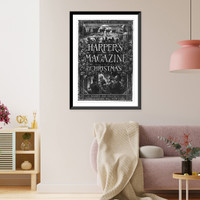 Historic Framed Print, Harper's Magazine, Christmas - December 1883,  17-7/8" x 21-7/8"