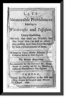 Historic Framed Print, [Title page] Late Memorable Providences Relating to Witchcrafts and Possessions...-Written by Cotton Mather, London, 1691,  17-7/8" x 21-7/8"