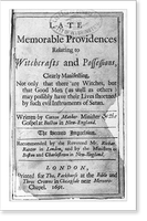 Historic Framed Print, [Title page] Late Memorable Providences Relating to Witchcrafts and Possessions...-Written by Cotton Mather, London, 1691,  17-7/8" x 21-7/8"