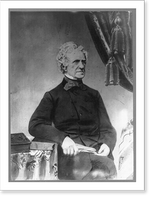 John Neal, 1793-1876, three-quarter length portrait, seated, facing right, Vintage Poster