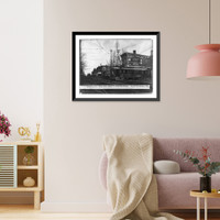 Cincinnati, Milford and Blanchester Traction Depot and car, Broadway, looking north, in the distance, Blanchester, Ohio Classic, Antique Poster