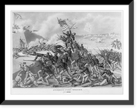 Historic Framed Print, Storming Fort Wagner,  17-7/8" x 21-7/8"