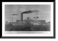 High pressure steamboat Mayflower first class packet between St. Louis and New Orleans on the Mississippi River - Capt. Joseph Brown, Antique Print