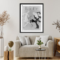 Historic Framed Print, Teaching old dogs new tricks"",  17-7/8" x 21-7/8"
