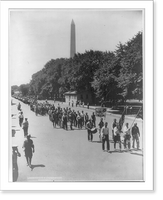 D.C. - Wash. - Bonus Army marching to the Capitol; Wash. Monument in background, Vintage Wall Art
