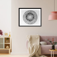 A volvelle showing the movement of the moon throughout the calendar year Classic, Vintage Print