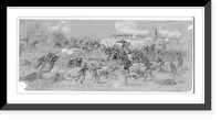 The 24th Corps charging a fort to the left. Classic, Vintage Print