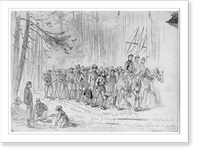 Rebel prisoners and battle flags captured at Chancellorsville, being taken to the rear by cavalry and infantry guards.E. Forbes. Classic, Vintage Wall Art